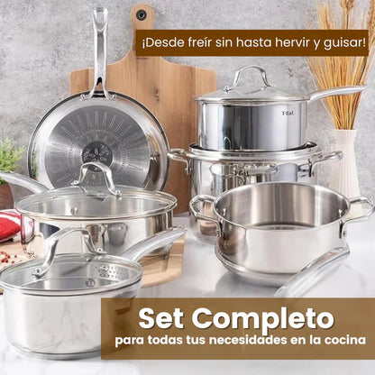 SteelChef®: Juego de 6 Utensilios de Acero Inoxidable